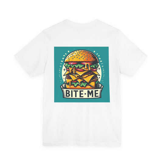 Bite Me Burger Tee (Teal Print)